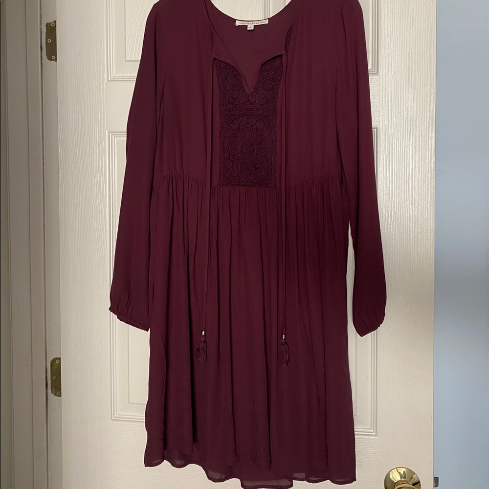 Wine Purple Baby Doll style Tunic Dress